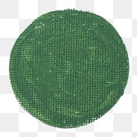 Green brush stroke png, round frame, design element