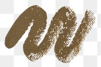 Brown brush stroke png, journal sticker, collage element, transparent background