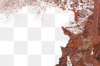 PNG rust metal texture, transparent background