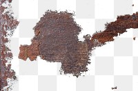 Rust metal texture png, transparent background