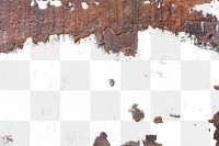 PNG rust metal texture, transparent background