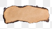 Burnt paper piece png sticker, transparent background