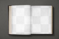 Antique book png mockup, transparent pages