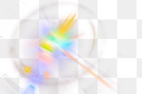 Prism lens flare png rainbow beam overlay effect on transparent background