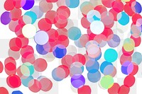 Colorful glitter png bokeh confetti overlay on transparent background