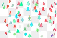 Green glitter Christmas tree png bokeh overlay sequin confetti on transparent background 