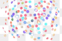 Glitter polygon star png bokeh sequin confetti on transparent background