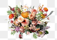 PNG autumn flower bouquet, collage element design