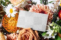 PNG card mockup transparent, flower shop corporate identity