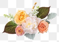 PNG colorful flower arrangement sticker