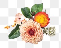 Autumn flower arrangement png sticker