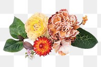 Autumn flower arrangement png sticker