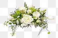 White flower arrangement png sticker