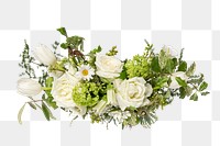 White flower arrangement png sticker