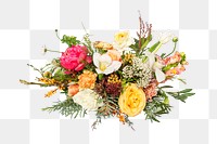 PNG colorful flower arrangement sticker