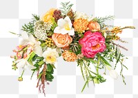 Autumn flower arrangement png sticker