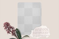 Card png mockup transparent, flower collage design