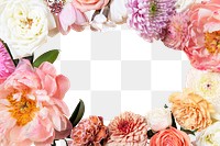 PNG flower frame, transparent background