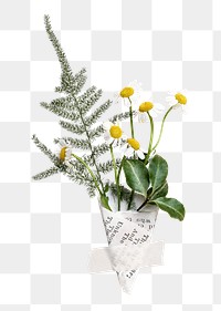 PNG daisy bouquet, collage element