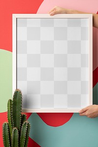 Picture frame png mockup, transparent home decoration