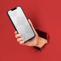 Smartphone screen png mockup, transparent design