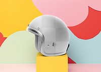 Helmet png mockup, transparent half shell design