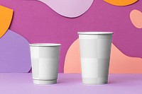 Paper cup png mockup, transparent packaging design