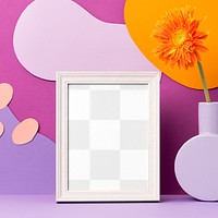 Picture frame png mockup, transparent home decoration