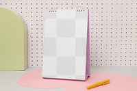 Calendar png mockup, transparent stationery design