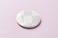 Pin badge png mockup, transparent branding identity