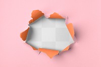 Paper hole png, transparent background, pink pastel design