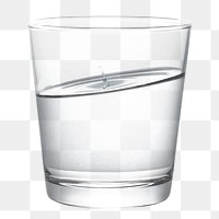 Glass of water macro shot design element