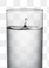 Glass of water macro shot design element