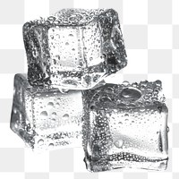 Ice cubes macro shot design element