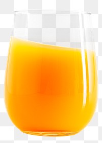 A glass of fresh organic orange juice design element