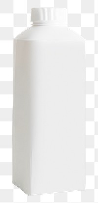 Minimal white milk carton design element 