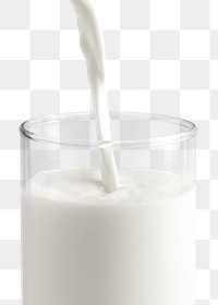 Close up of pouring milk into a glass design element