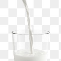 Close up of pouring milk into a glass design element