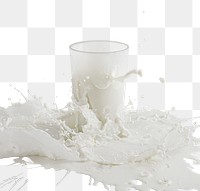 Fresh milk splashing from a glass design element