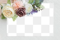Blank card mockup with flowers