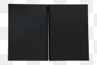 Black notebook page design element