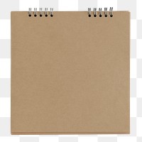 Natural brown paper notebook  design element