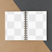 Opened notebook page design element