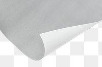 Gray curled chart paper design element