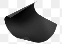 Curled black chart paper design element