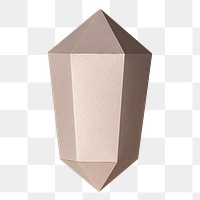 Pink hexagonal prism paper craft design element