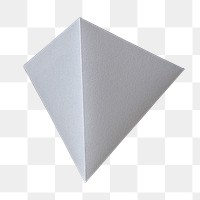 3D silver pyramid paper craft design element