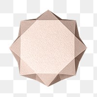 3D pink diamond shaped paper craft design element
