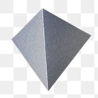 3D gray pyramid paper craft design element