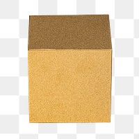 3D golden cubic shaped paper craft design element